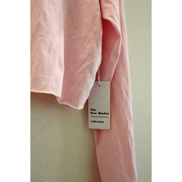 Forever 21 Women's Sz Medium Pink Cropped Long Sleeve Knit Top - Picture 5 of 8